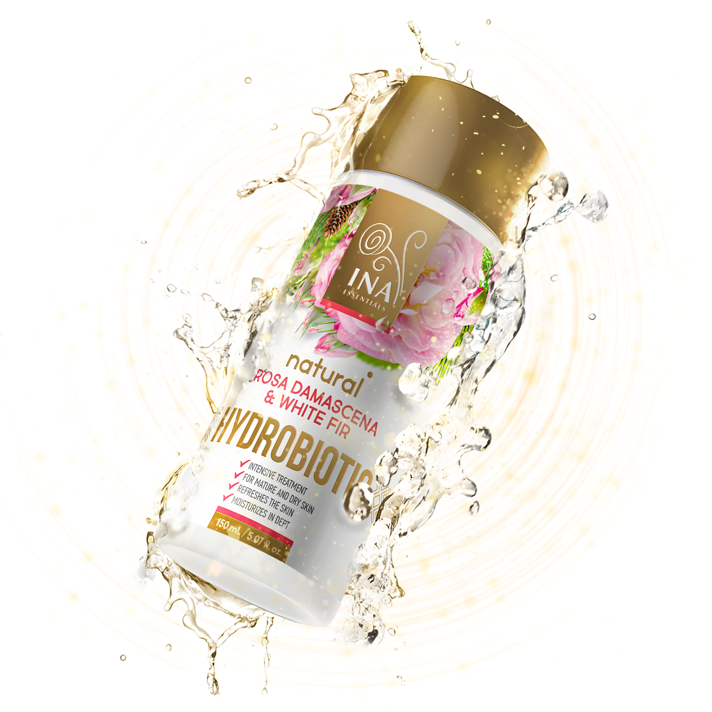 + Geschenk Hydrobiotic - Rose, Weißtanne und Zitronenschale - intensive Anti-Age-Pflege