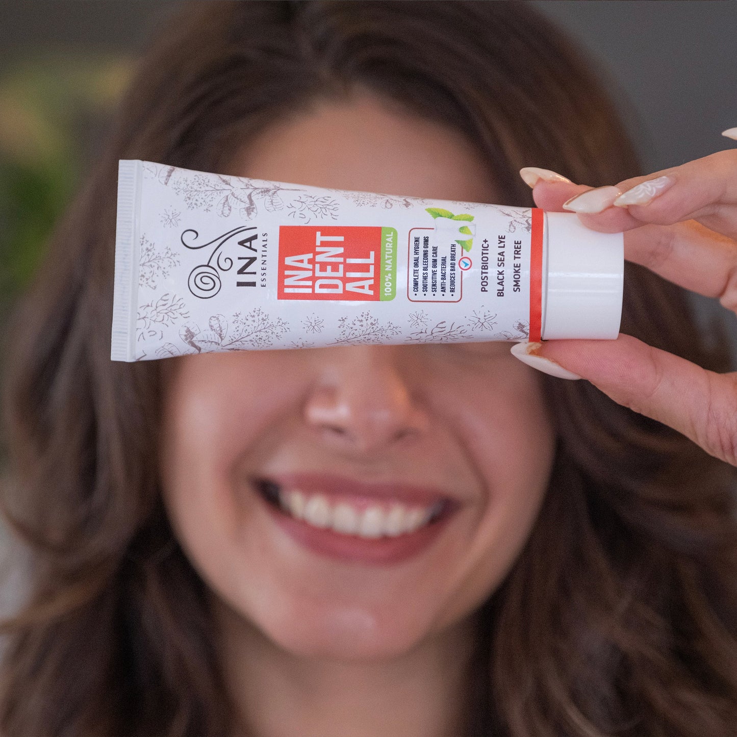 + Geschenk Natürliche fluoridfreie Zahnpasta mit Räucherbaum, Schwarzmeerlauge und Postbiotikum - Ina Dent-All