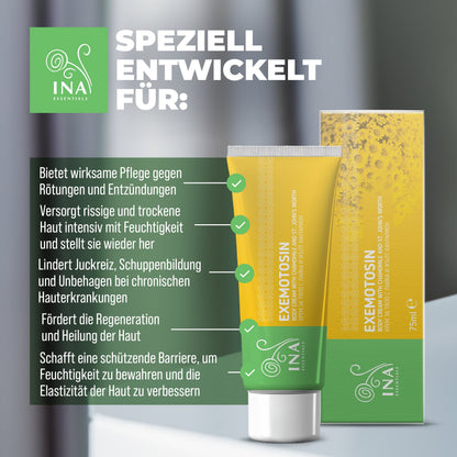 + Geschenk Creme für Psoriasis, Ekzeme und gereizte Haut - mit Johanniskraut, Kamille und Propolis